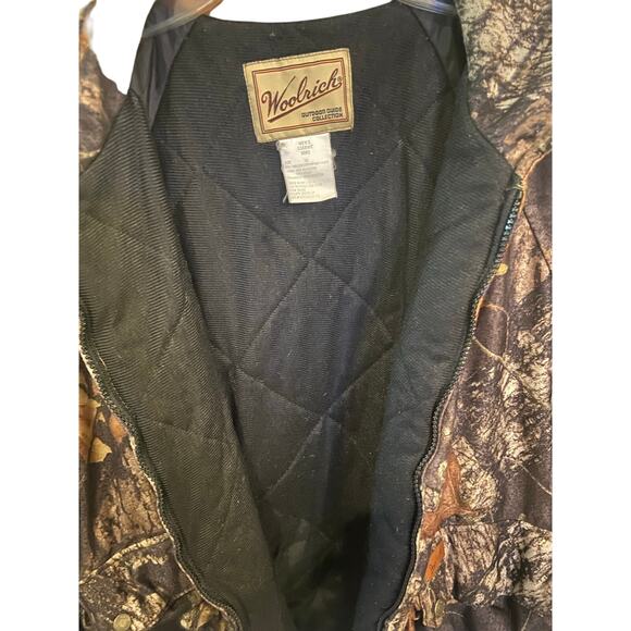 Woolrich Camo Hunting Jacket M Outdoor Guide Collection Full Zip Quilted Vintage - Picture 2 of 8